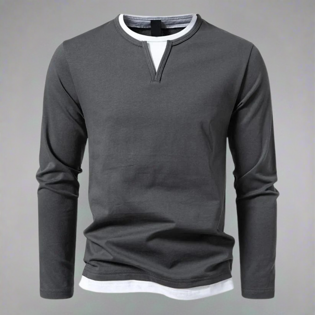 Londelle |  Long-sleeved T-shirt with V-neck