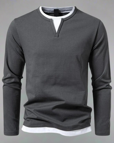 Londelle |  Long-sleeved T-shirt with V-neck