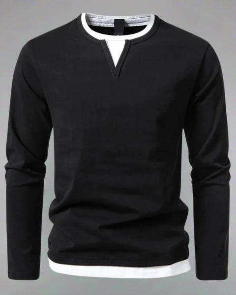 BelleYork |  Long-sleeved T-shirt with V-neck