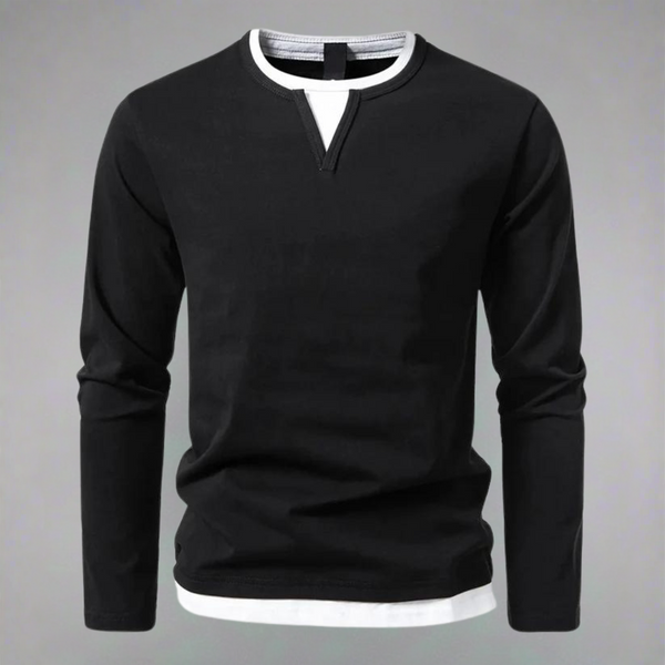 BelleYork |  Long-sleeved T-shirt with V-neck