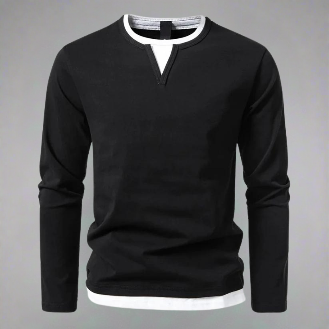 Londelle |  Long-sleeved T-shirt with V-neck