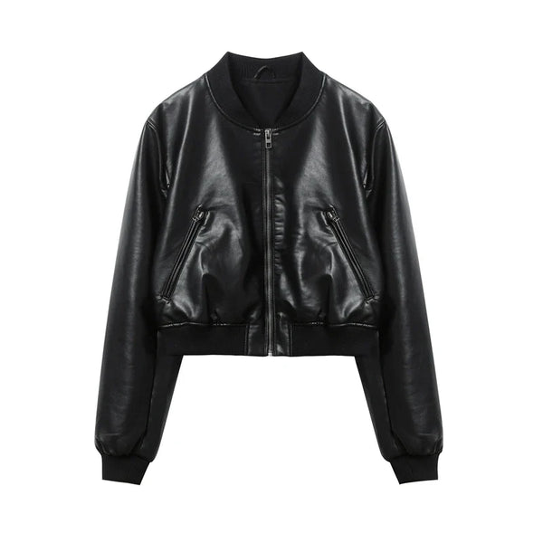 Londelle | Leather Bomber Jacket